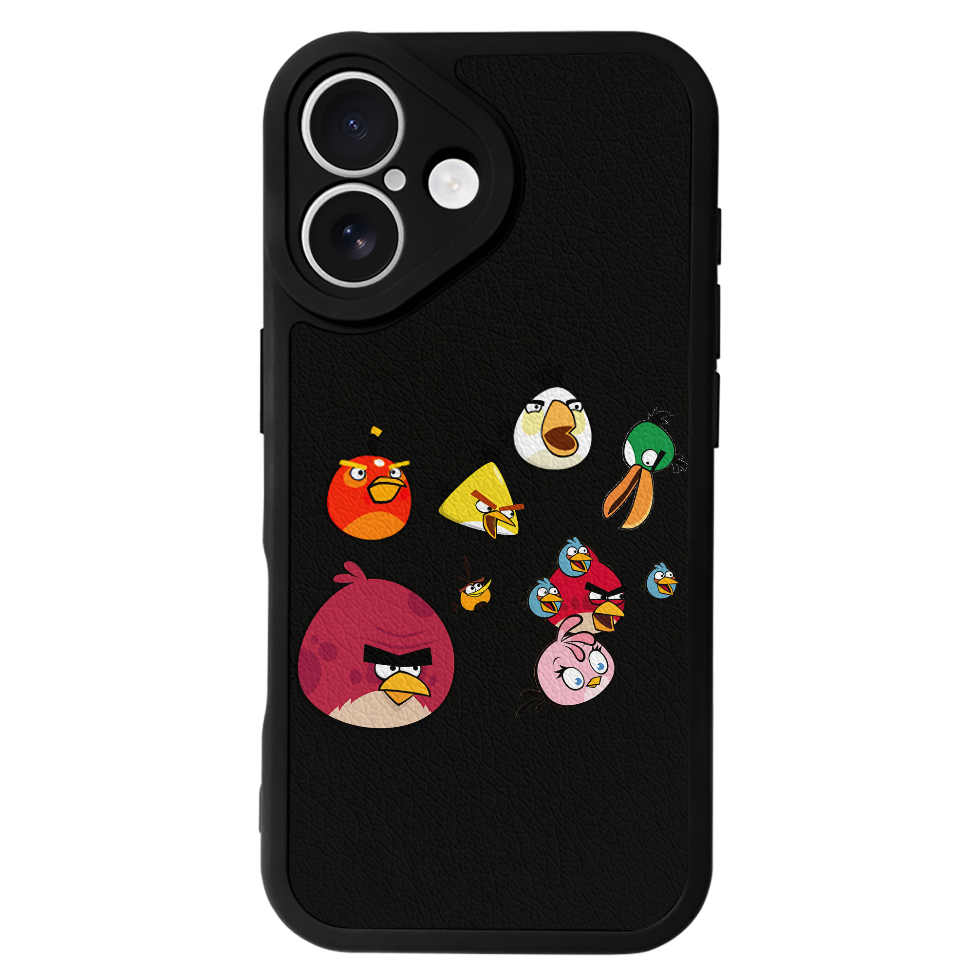 （画像用） Angry Birds アングリーバード 【iPhone 16シリーズ対応】シリコンスマホケース（レザー調） 材質：シリコン